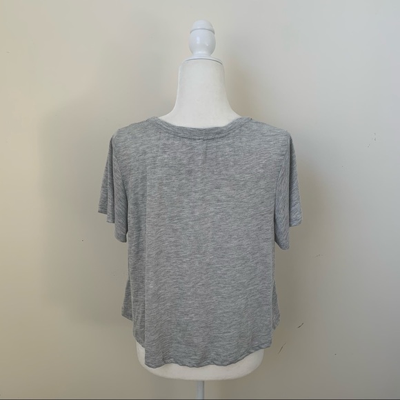 Xhilaration Gray Embroidered Tee Shirt - Picture 4 of 6